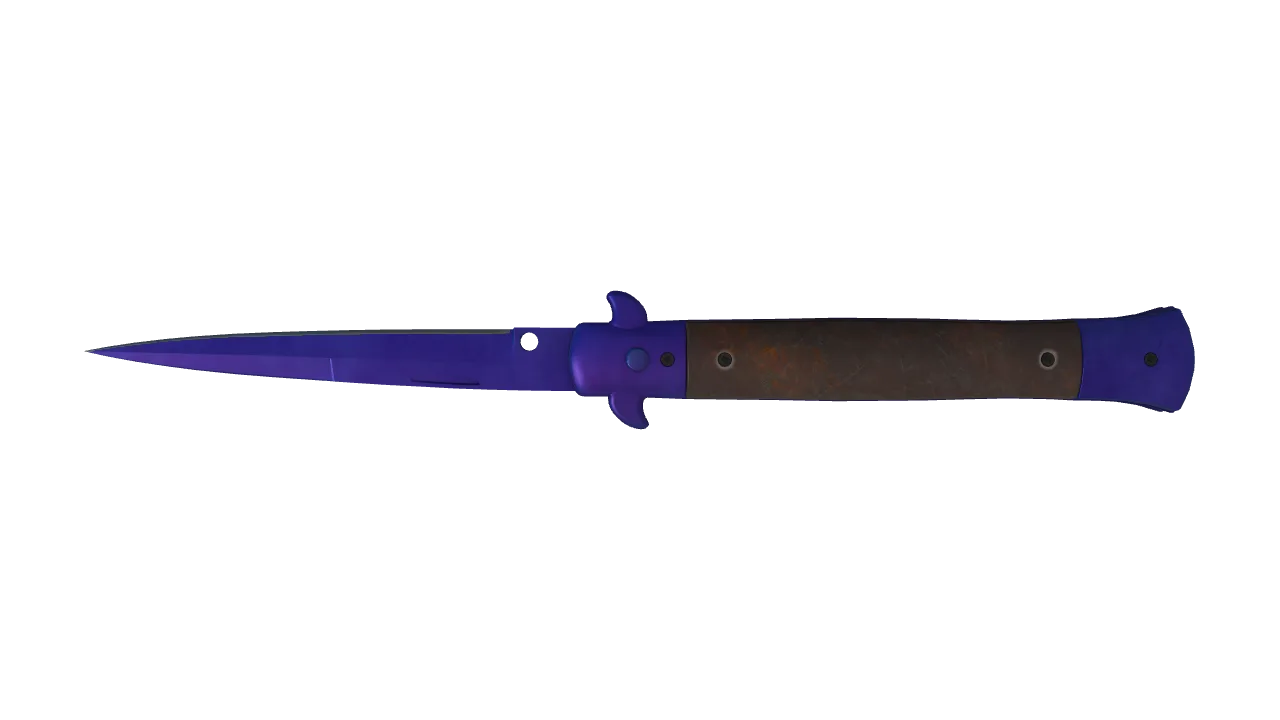 Stiletto Knife | Doppler (Sapphire) seed #252, back