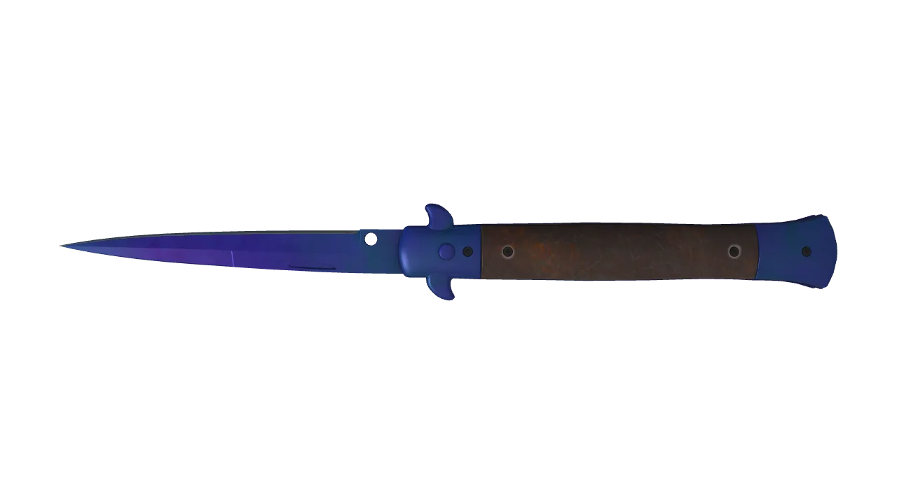 Stiletto Knife | Doppler (Sapphire) seed #254, back