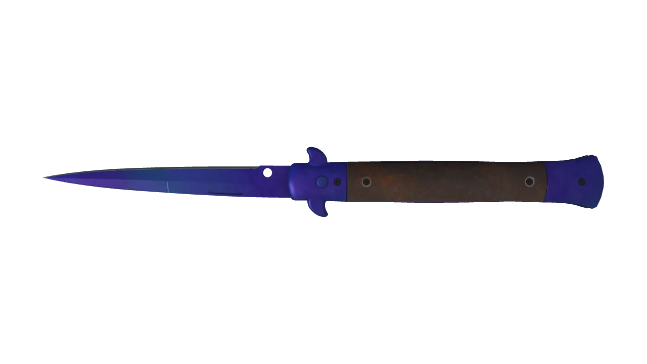 Stiletto Knife | Doppler (Sapphire) seed #255, back