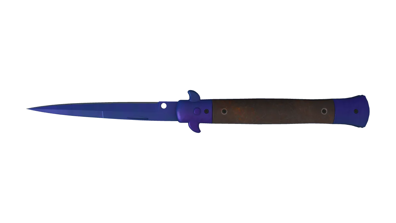 Stiletto Knife | Doppler (Sapphire) seed #275, back