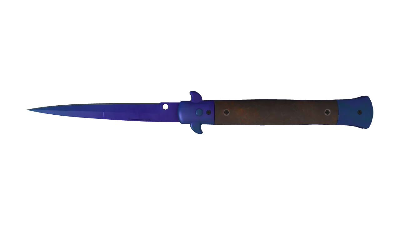 Stiletto Knife | Doppler (Sapphire) seed #278, back