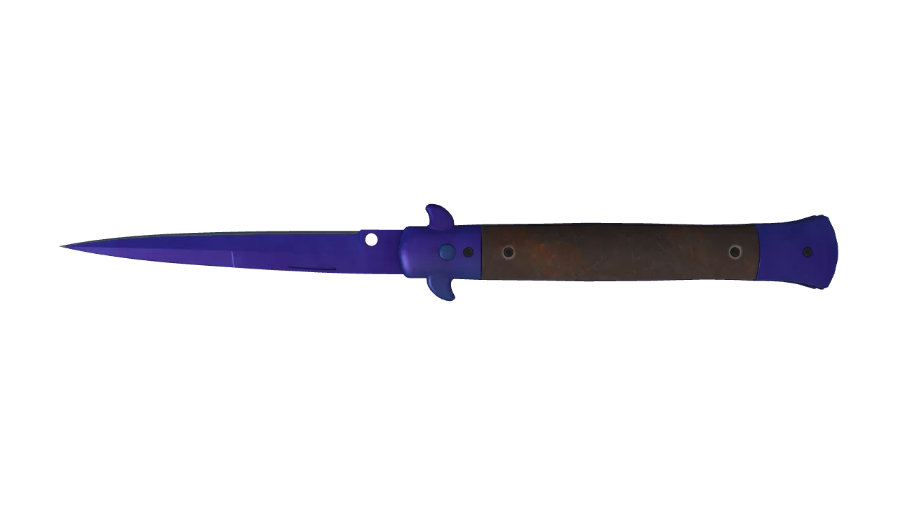 Stiletto Knife | Doppler (Sapphire) seed #281, back