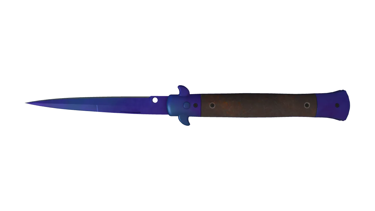 Stiletto Knife | Doppler (Sapphire) seed #282, back