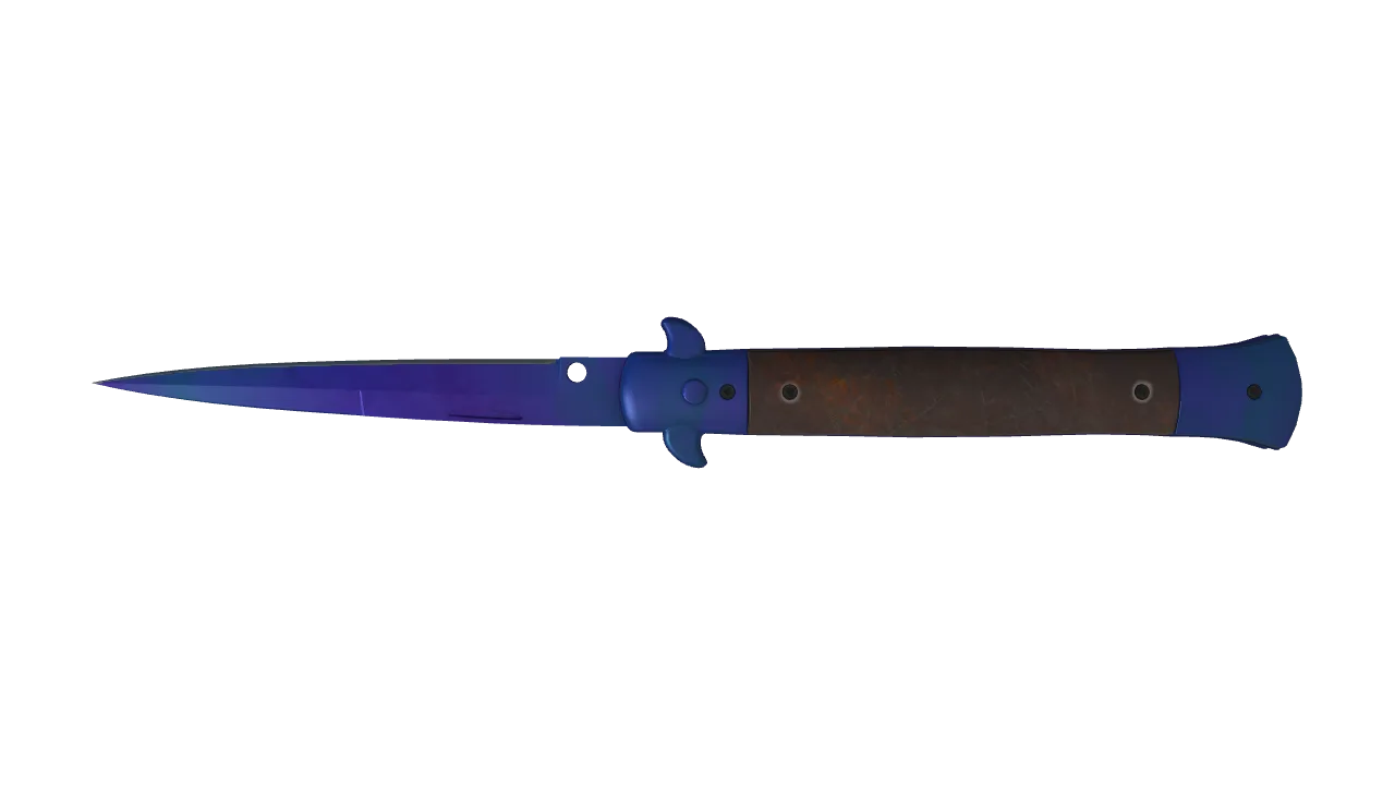 Stiletto Knife | Doppler (Sapphire) seed #291, back