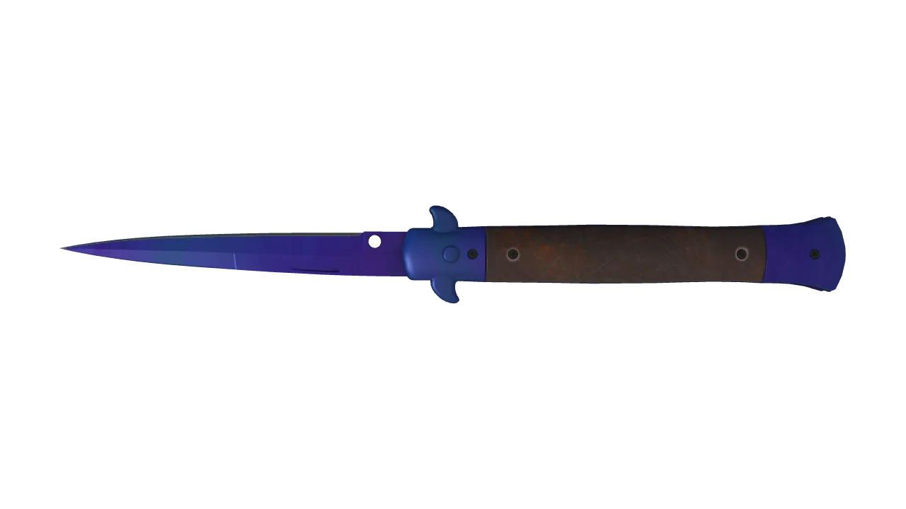 Stiletto Knife | Doppler (Sapphire) seed #293, back