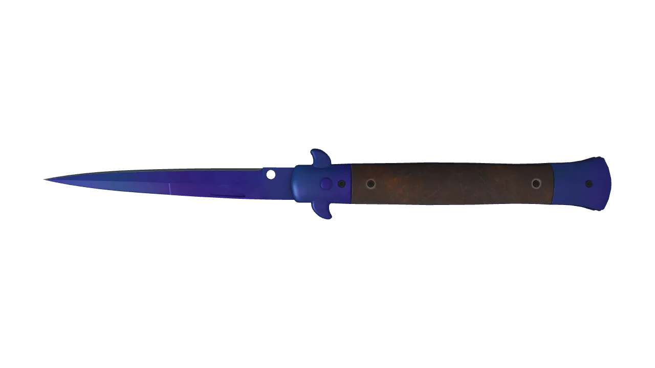 Stiletto Knife | Doppler (Sapphire) seed #307, back