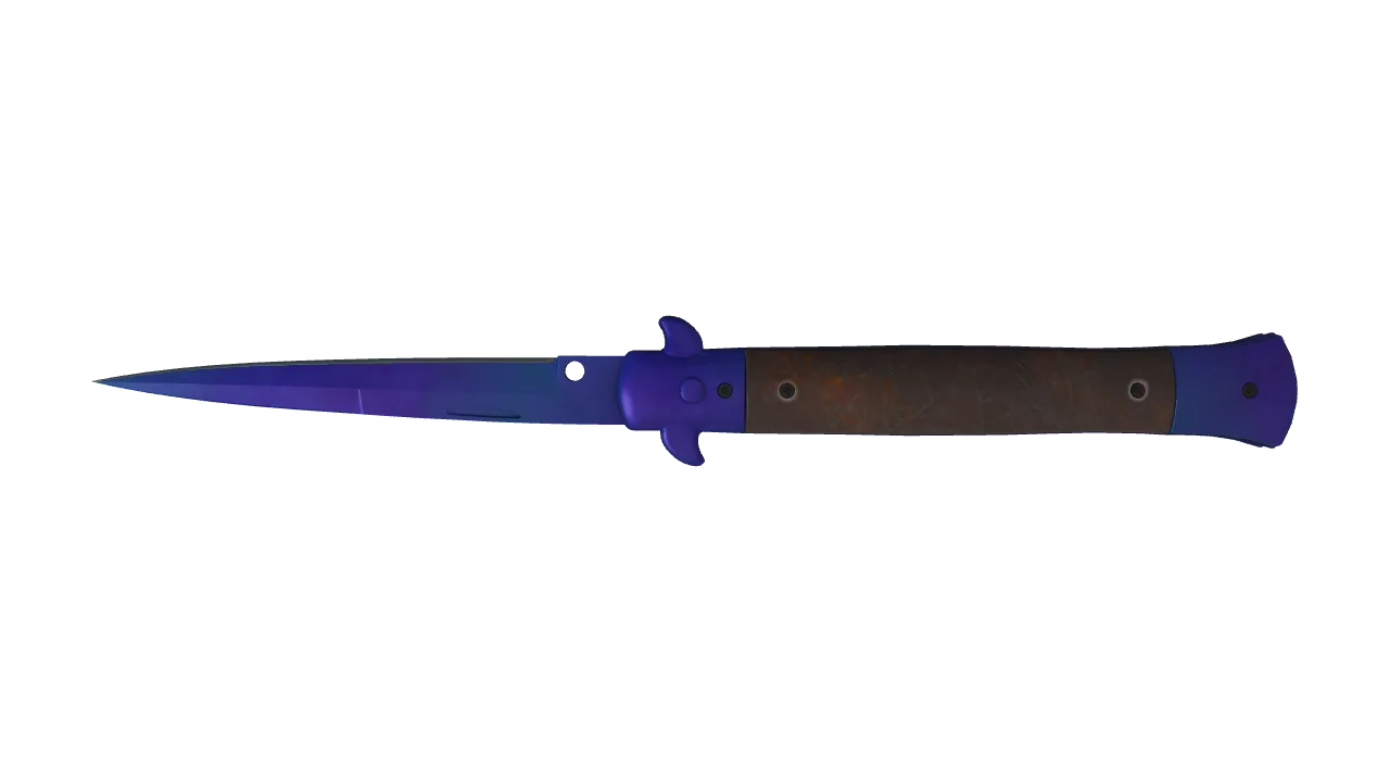 Stiletto Knife | Doppler (Sapphire) seed #324, back