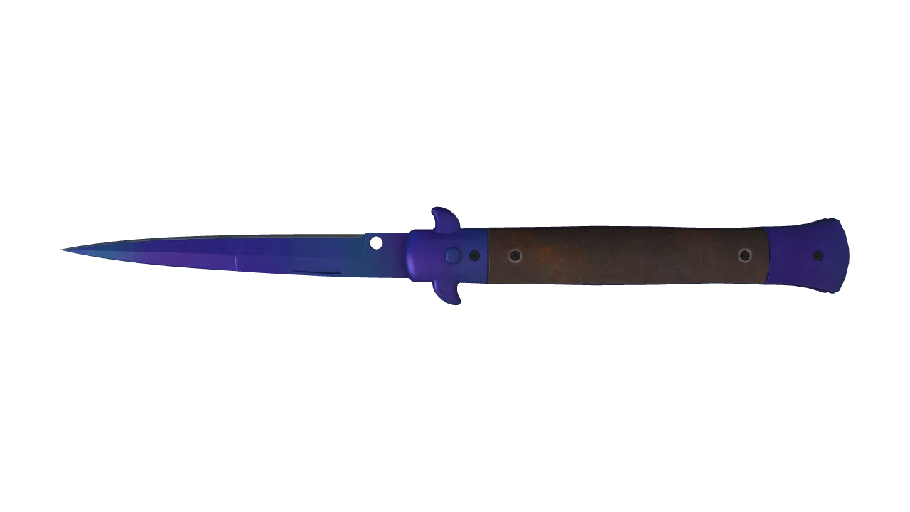 Stiletto Knife | Doppler (Sapphire) seed #334, back