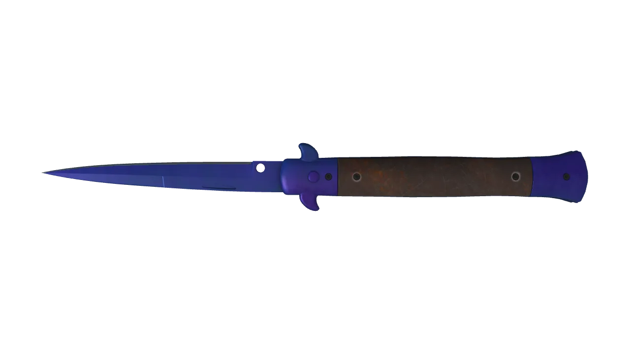 Stiletto Knife | Doppler (Sapphire) seed #362, back