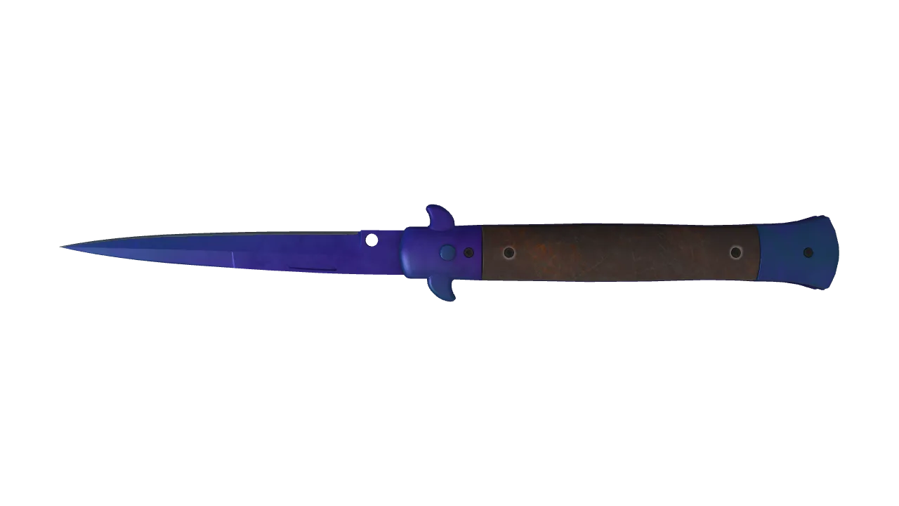Stiletto Knife | Doppler (Sapphire) seed #396, back