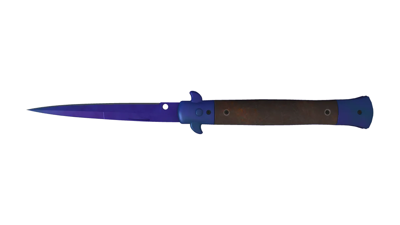Stiletto Knife | Doppler (Sapphire) seed #398, back