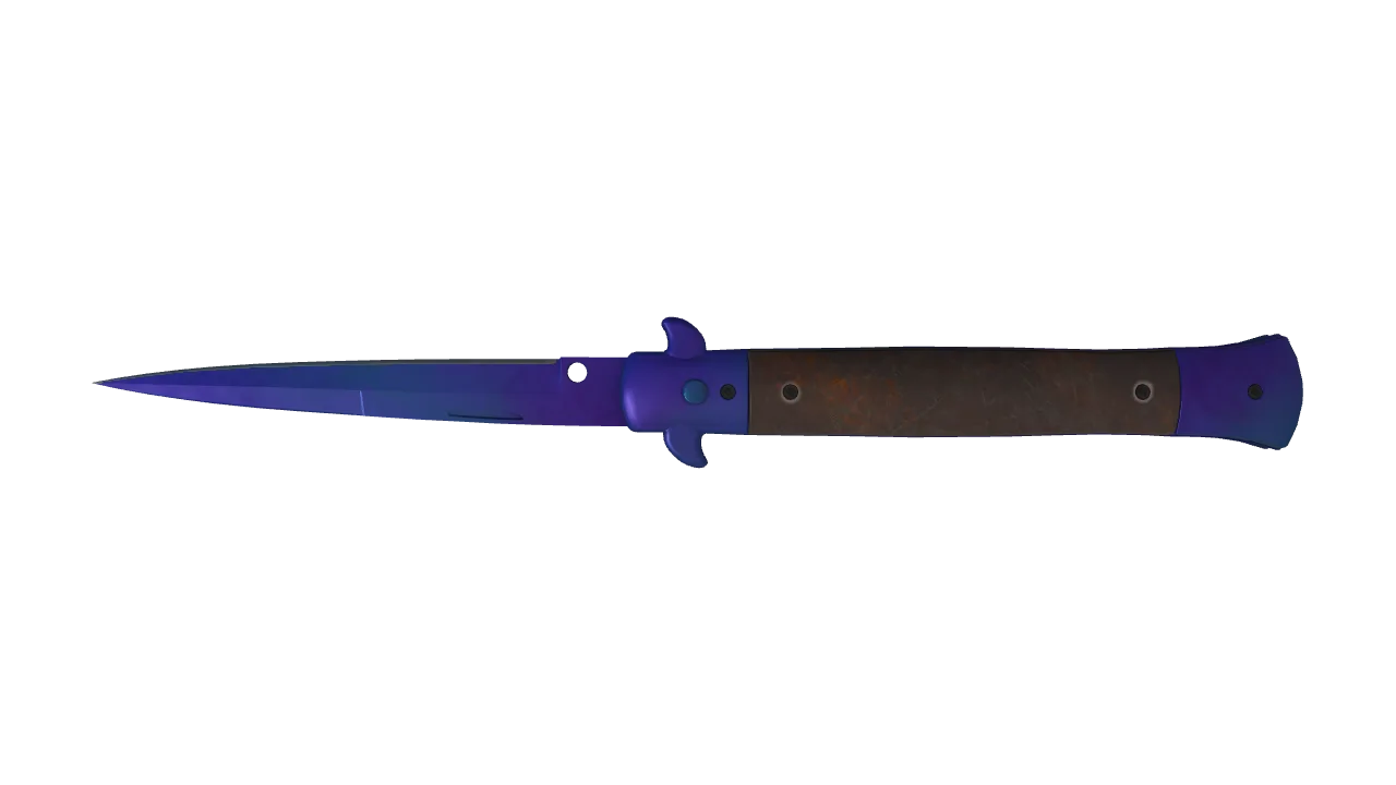 Stiletto Knife | Doppler (Sapphire) seed #402, back