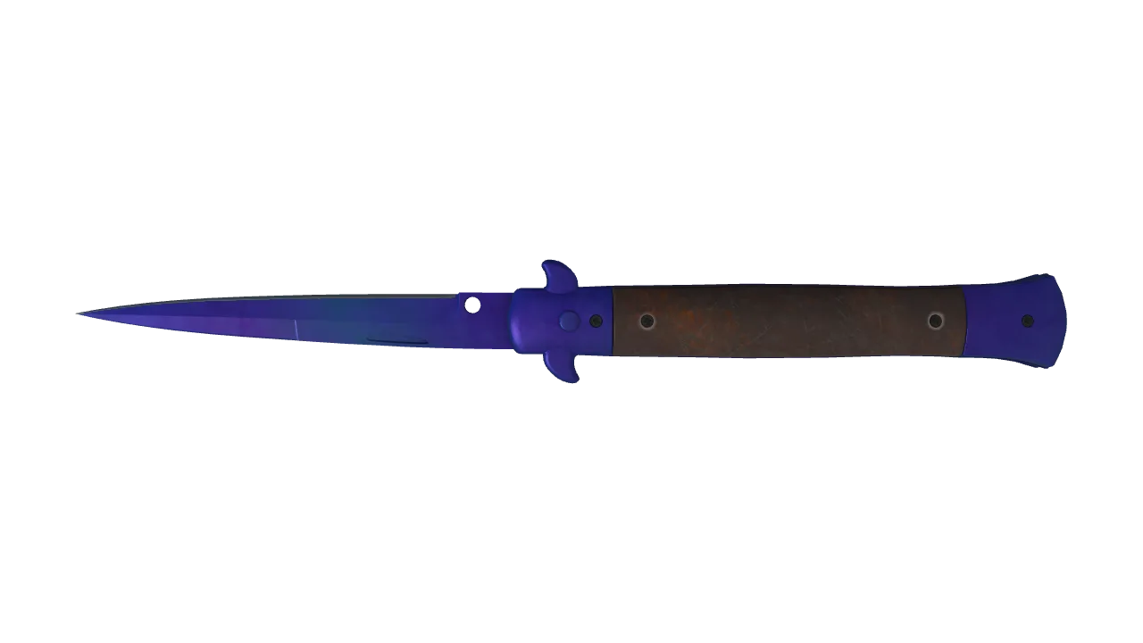Stiletto Knife | Doppler (Sapphire) seed #414, back