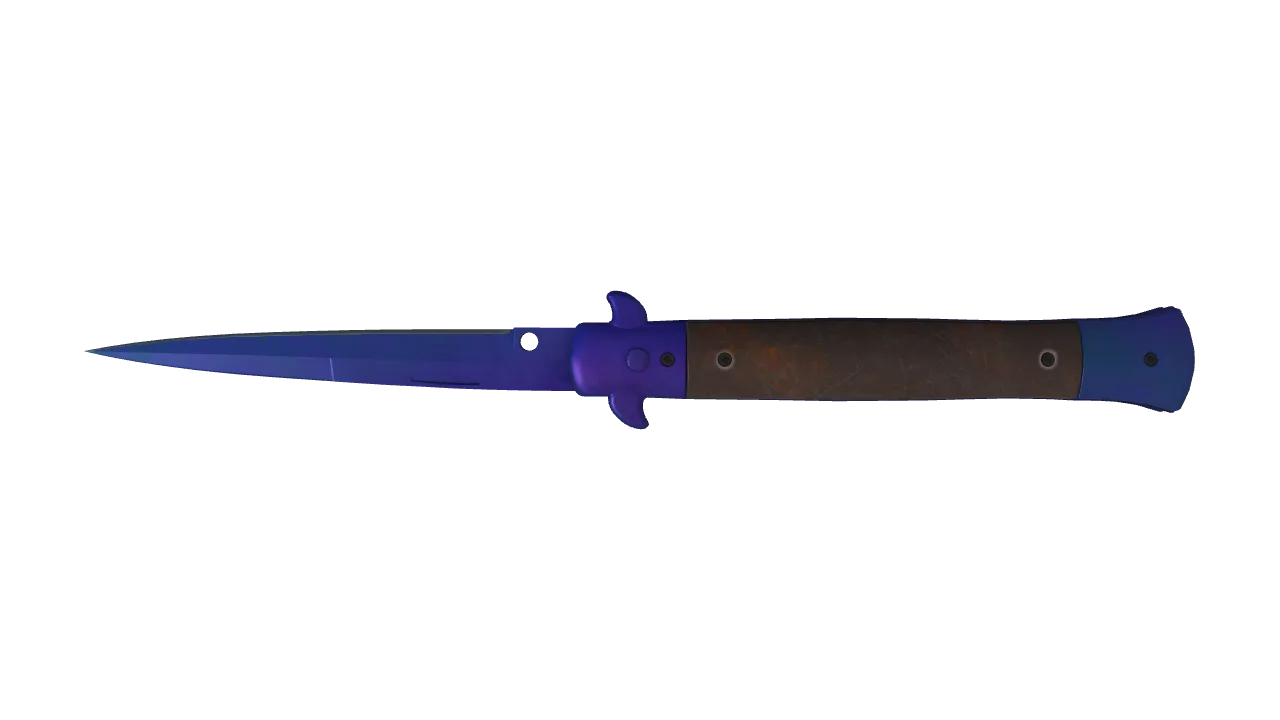 Stiletto Knife | Doppler (Sapphire) seed #422, back