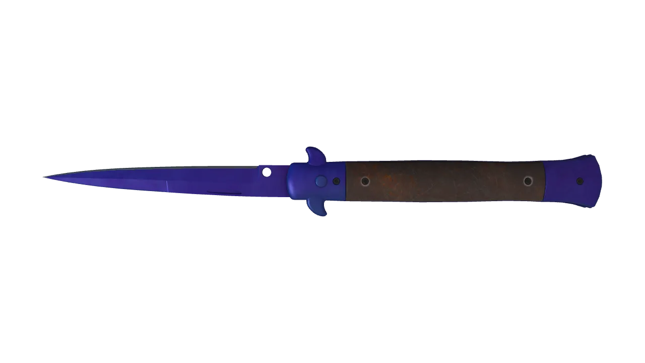 Stiletto Knife | Doppler (Sapphire) seed #426, back