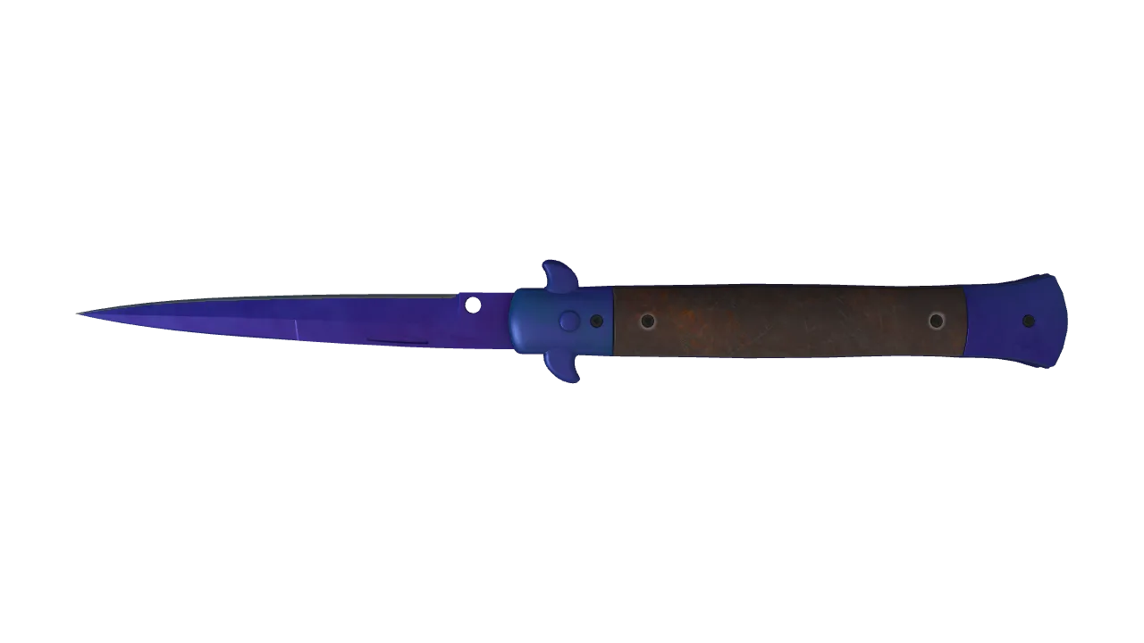 Stiletto Knife | Doppler (Sapphire) seed #428, back