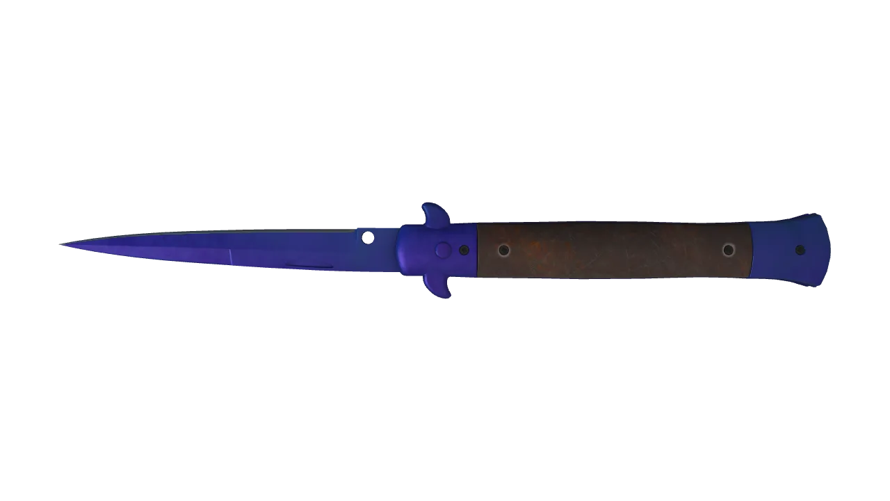 Stiletto Knife | Doppler (Sapphire) seed #452, back