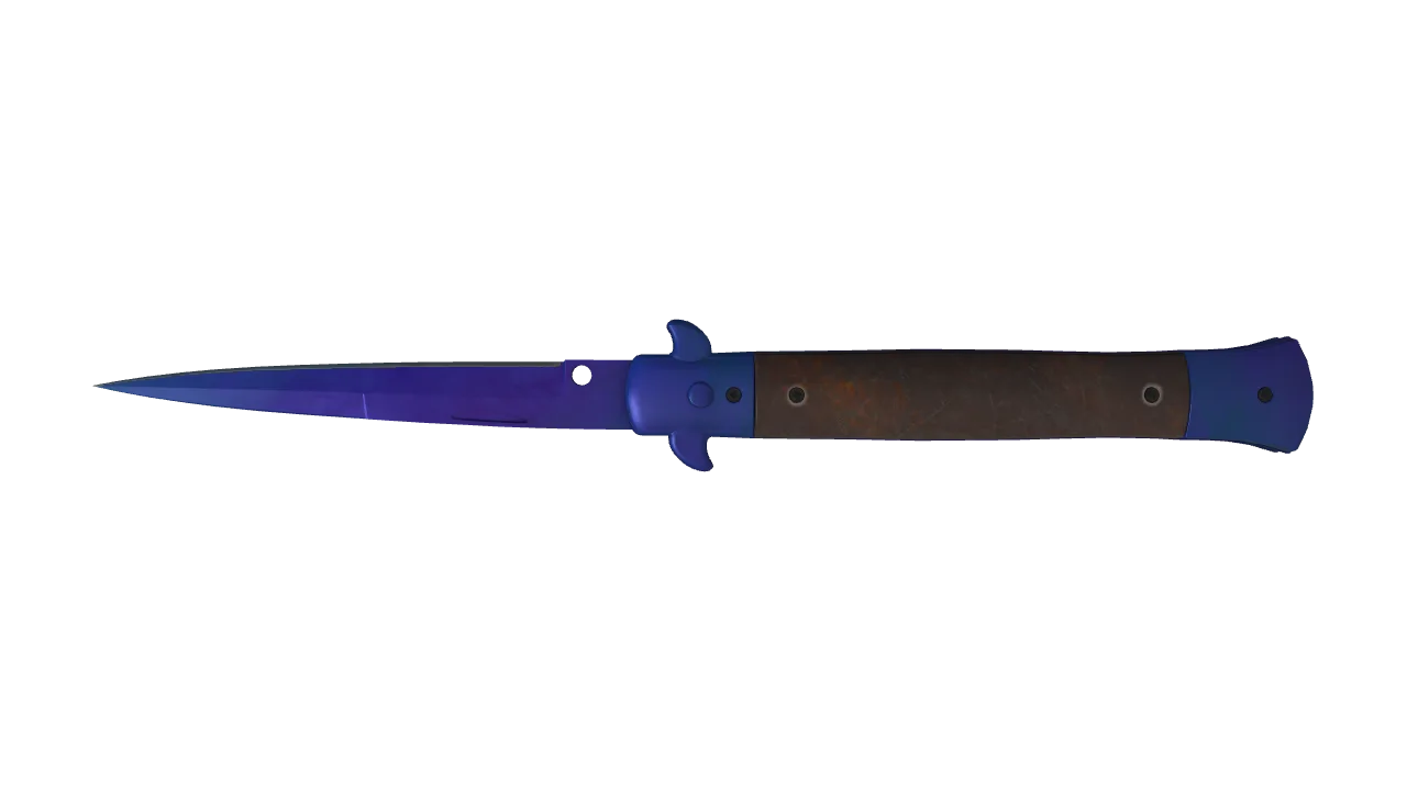 Stiletto Knife | Doppler (Sapphire) seed #466, back