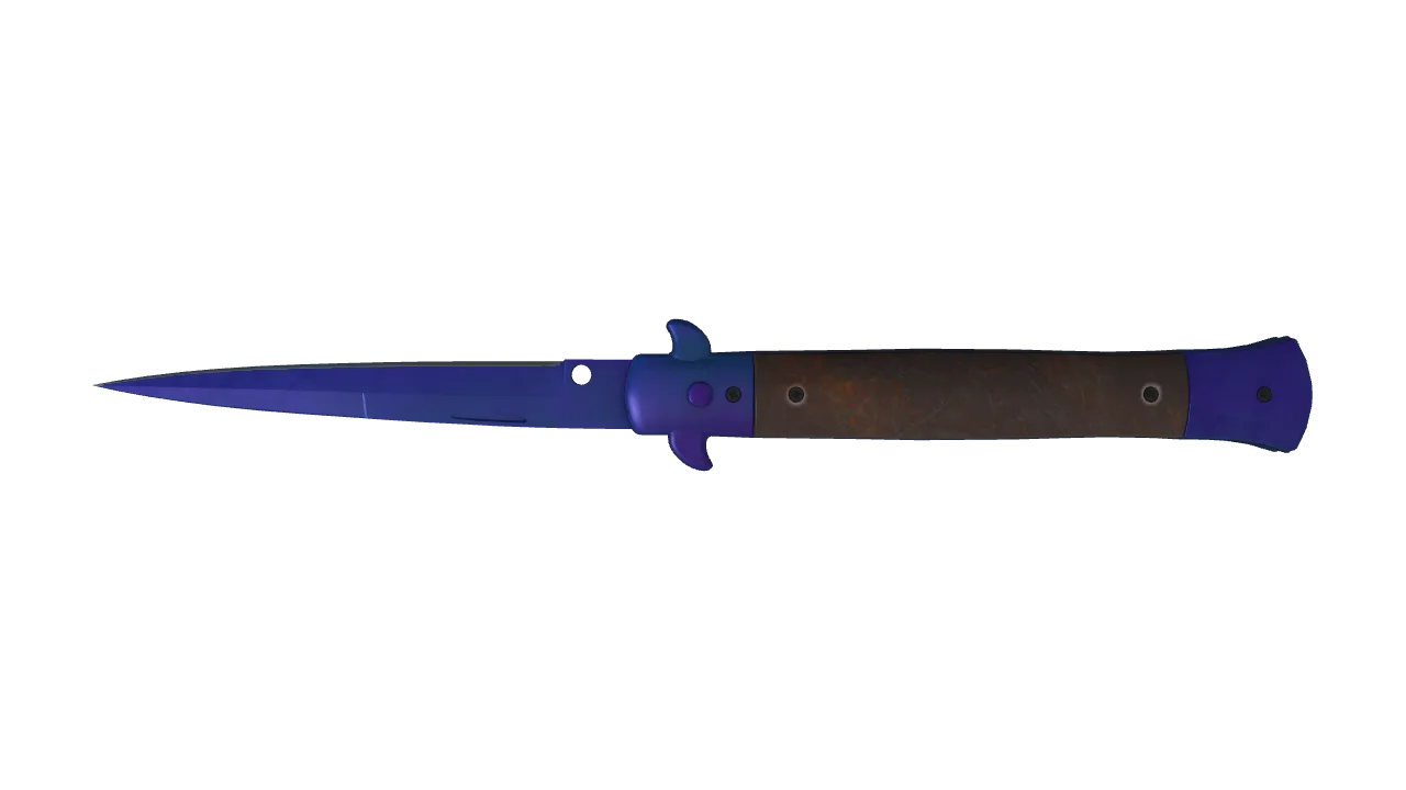 Stiletto Knife | Doppler (Sapphire) seed #467, back