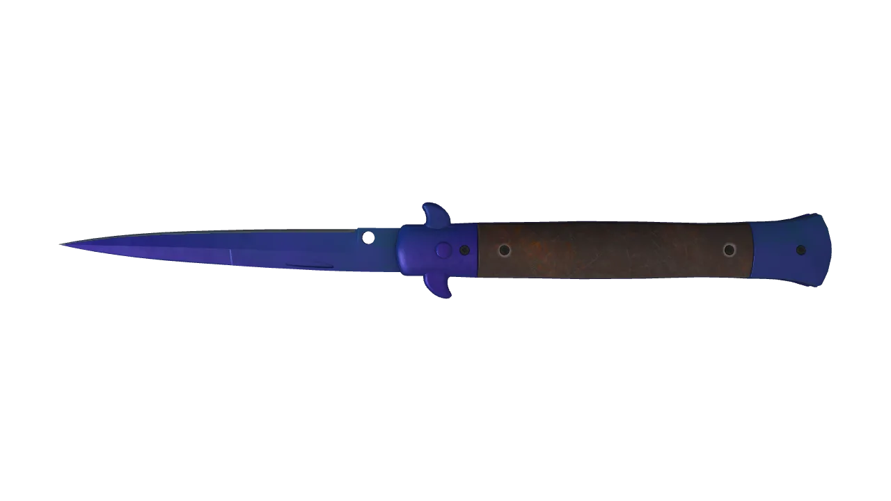 Stiletto Knife | Doppler (Sapphire) seed #471, back