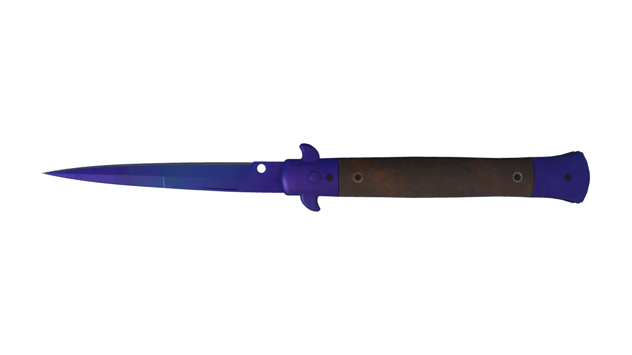 Stiletto Knife | Doppler (Sapphire) seed #508, back