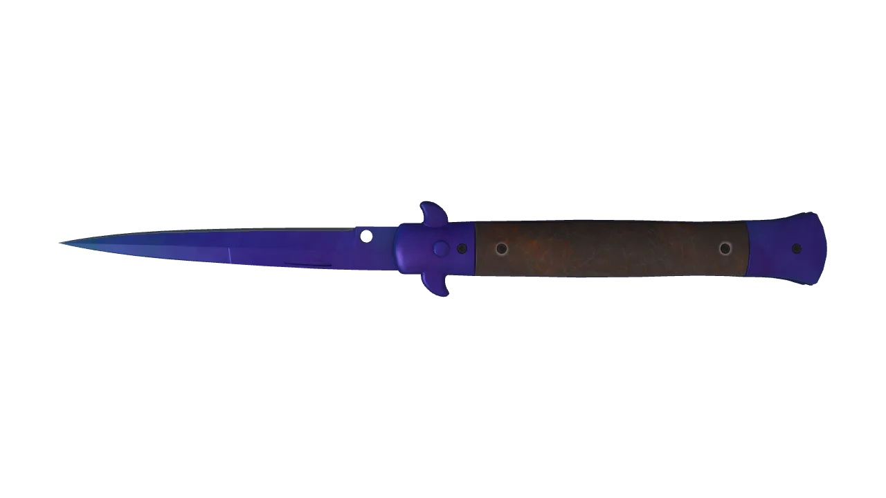 Stiletto Knife | Doppler (Sapphire) seed #548, back
