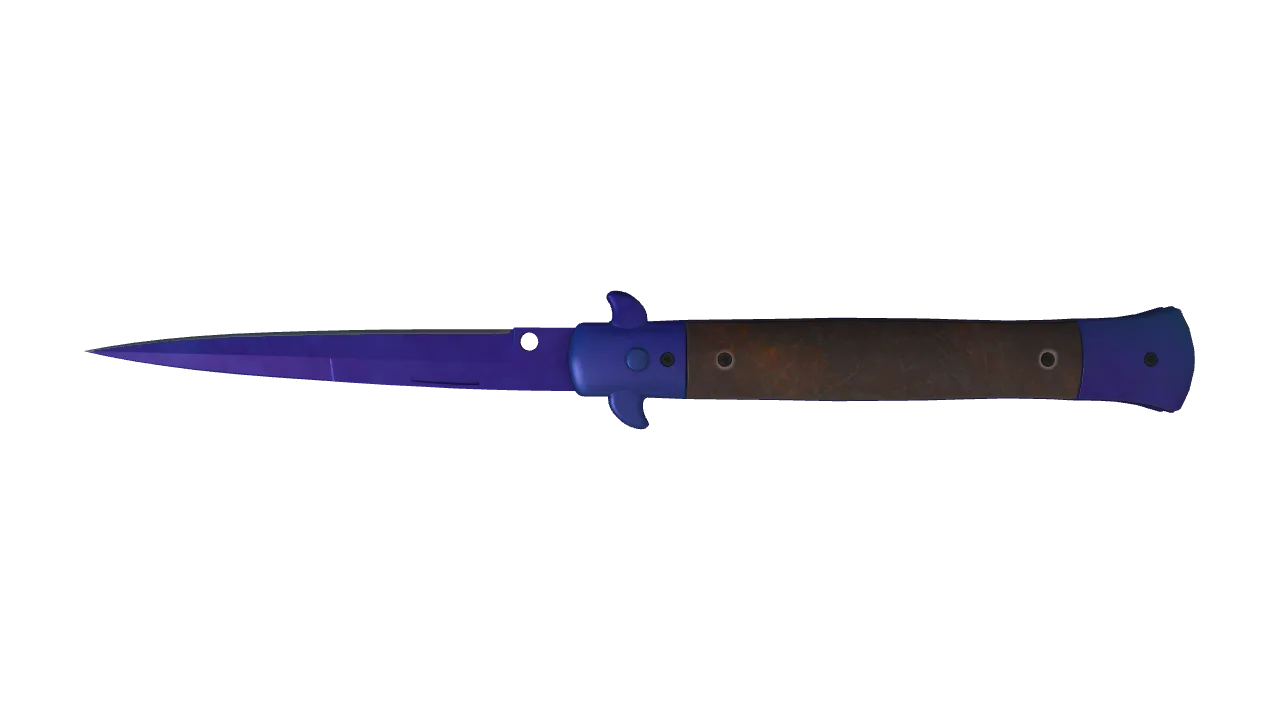 Stiletto Knife | Doppler (Sapphire) seed #557, back