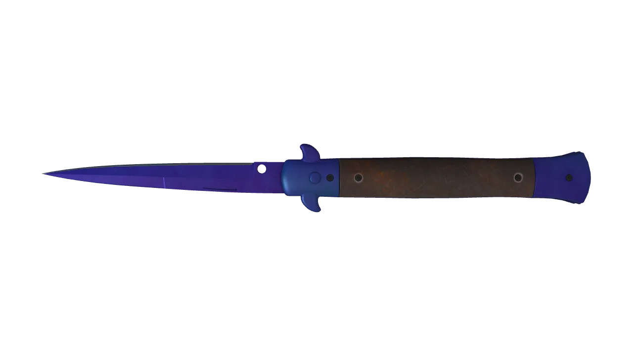 Stiletto Knife | Doppler (Sapphire) seed #576, back