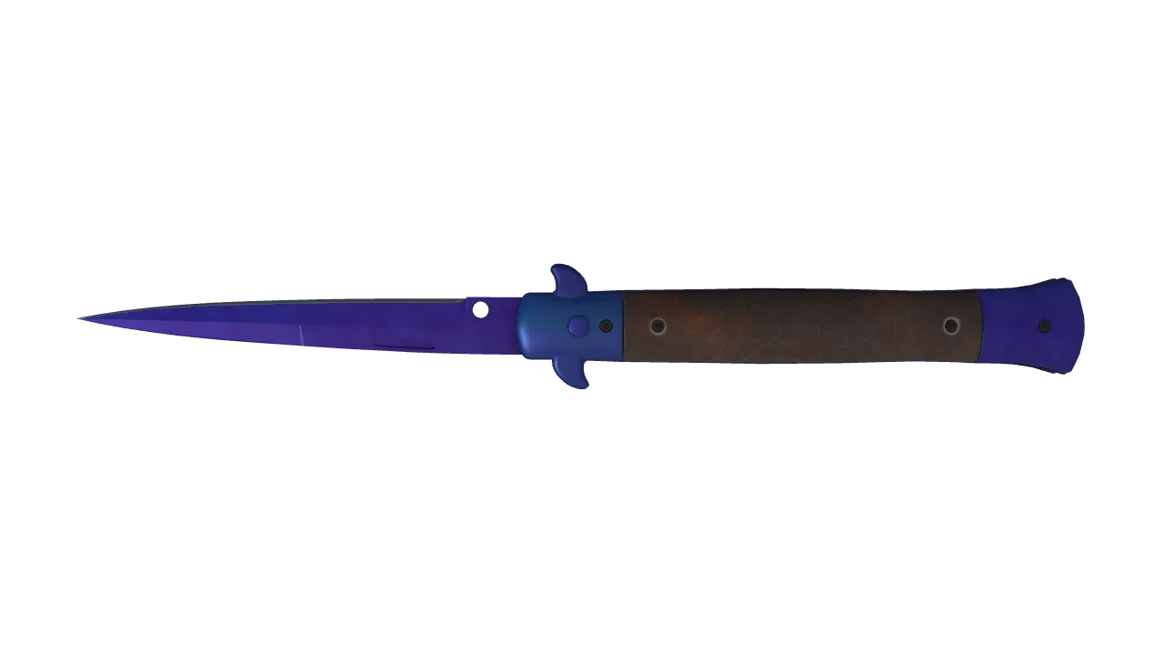 Stiletto Knife | Doppler (Sapphire) seed #583, back