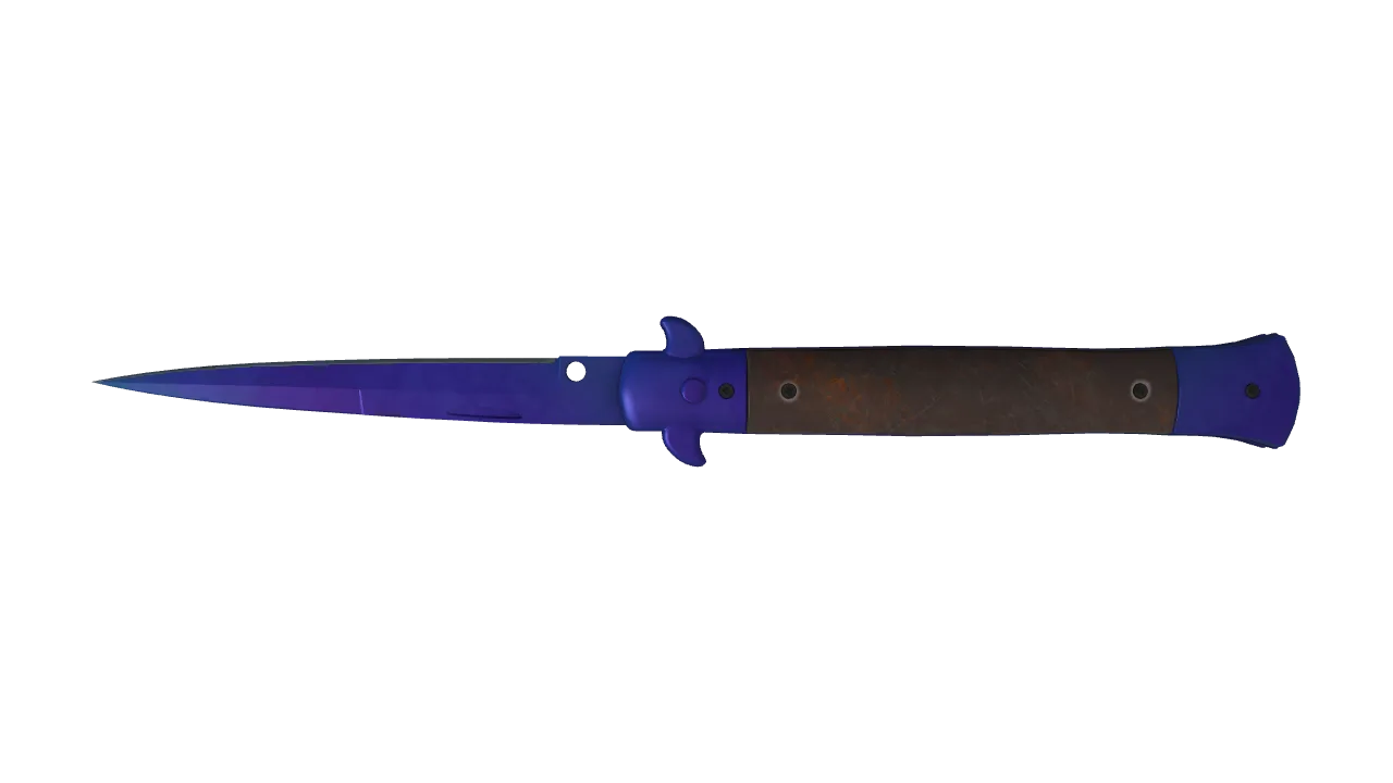 Stiletto Knife | Doppler (Sapphire) seed #589, back