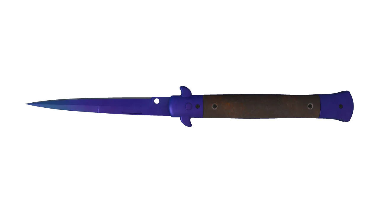 Stiletto Knife | Doppler (Sapphire) seed #591, back