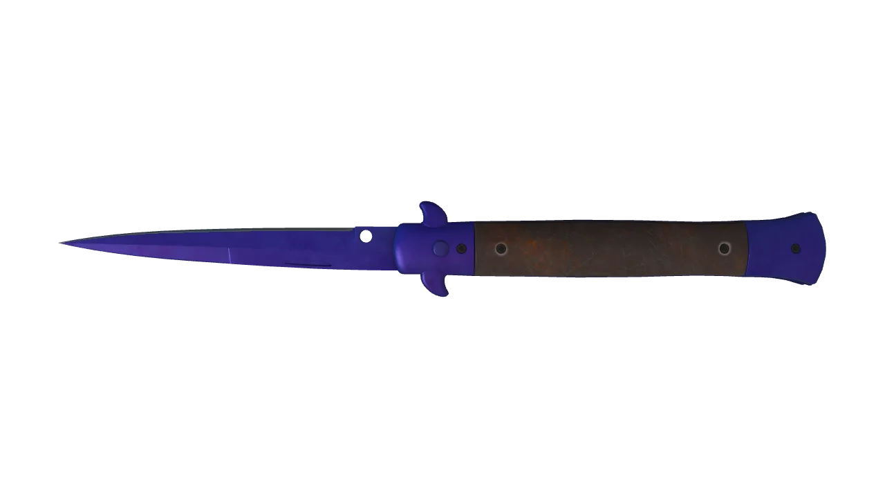 Stiletto Knife | Doppler (Sapphire) seed #621, back