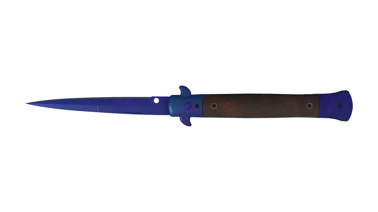 Stiletto Knife | Doppler (Sapphire) seed #623, back
