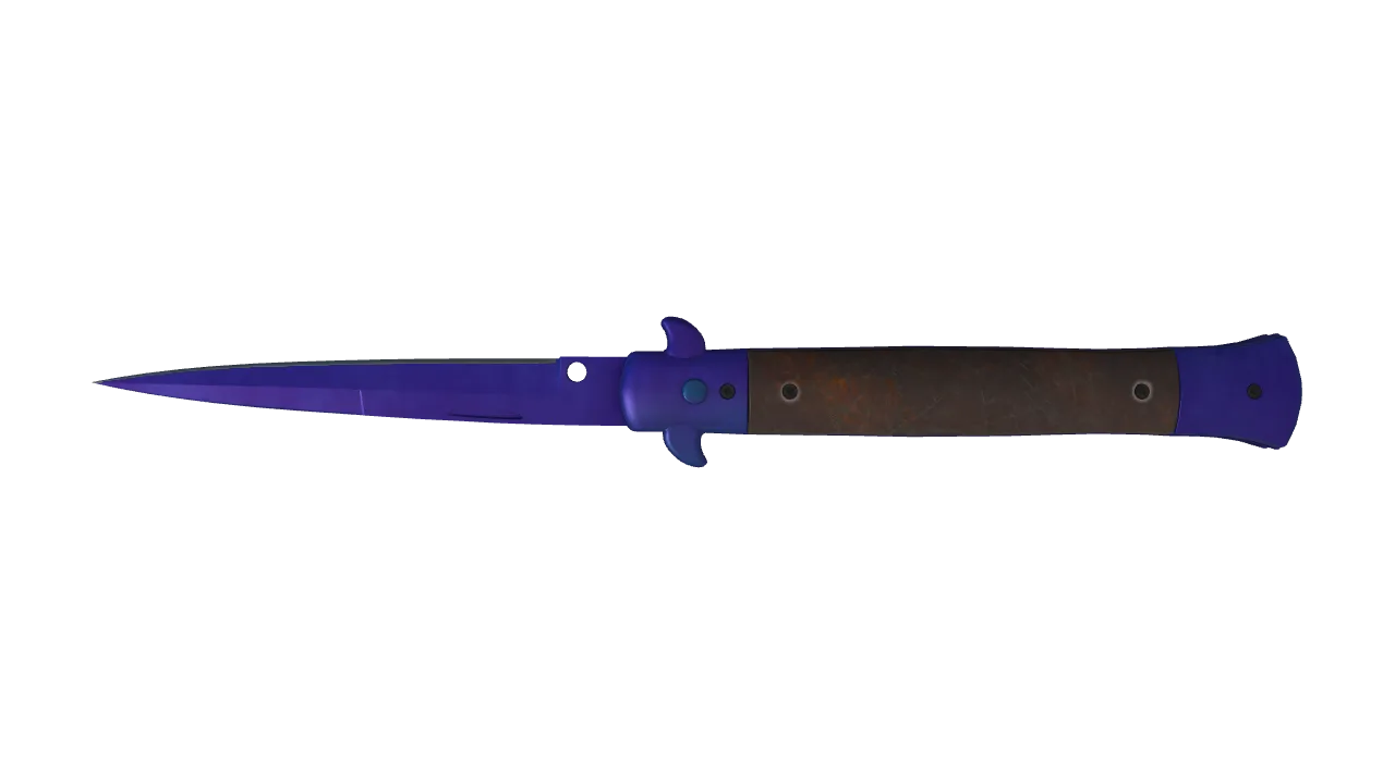 Stiletto Knife | Doppler (Sapphire) seed #628, back