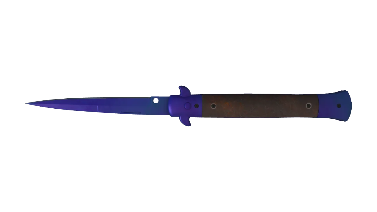 Stiletto Knife | Doppler (Sapphire) seed #659, back