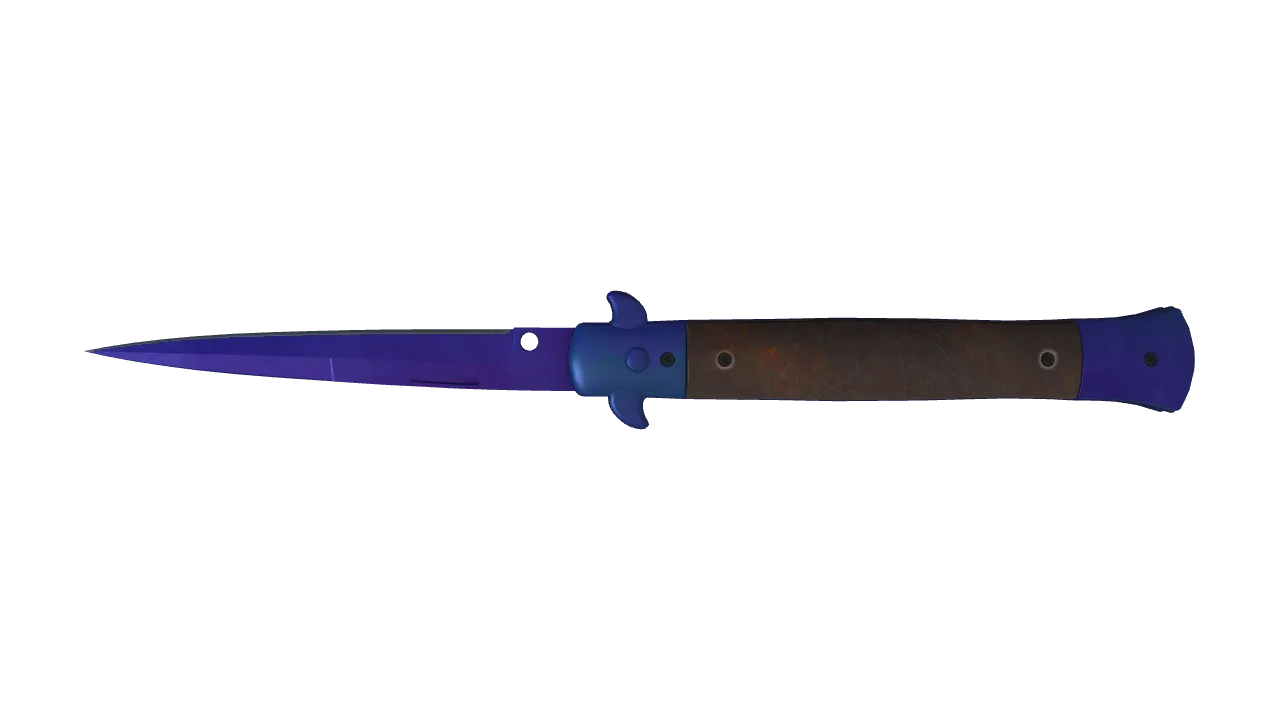 Stiletto Knife | Doppler (Sapphire) seed #664, back