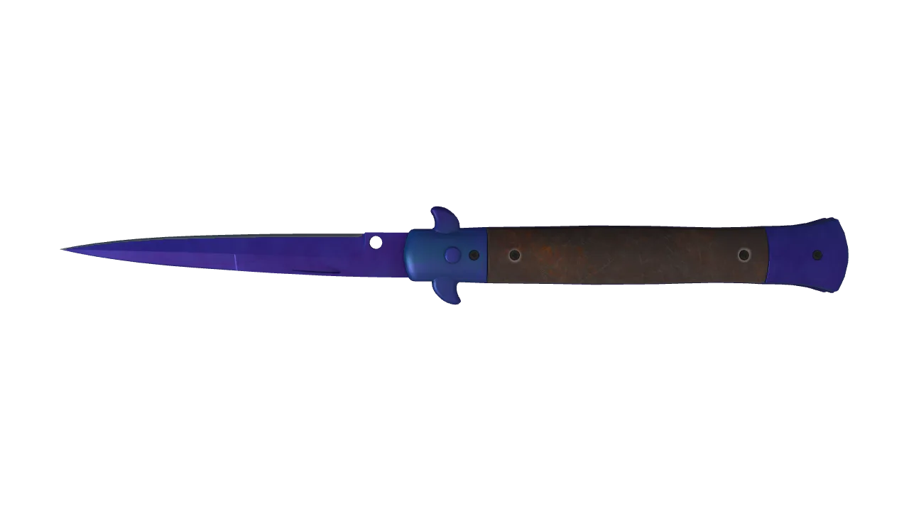 Stiletto Knife | Doppler (Sapphire) seed #668, back