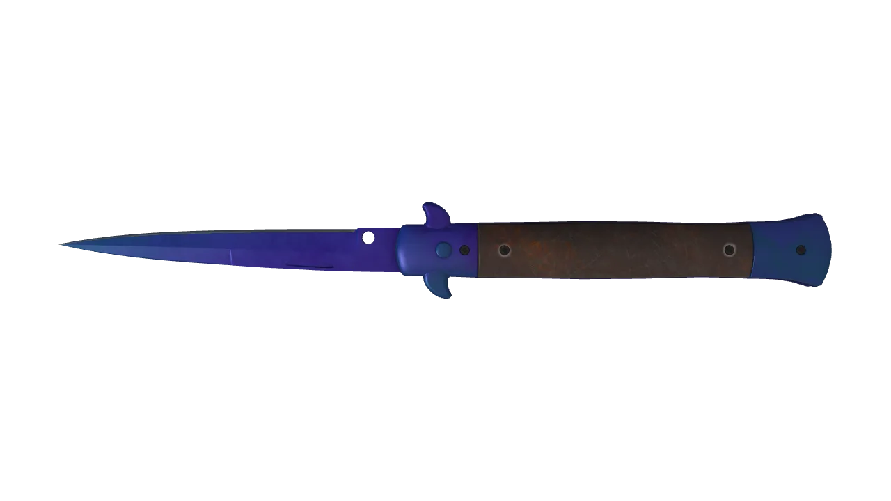 Stiletto Knife | Doppler (Sapphire) seed #690, back
