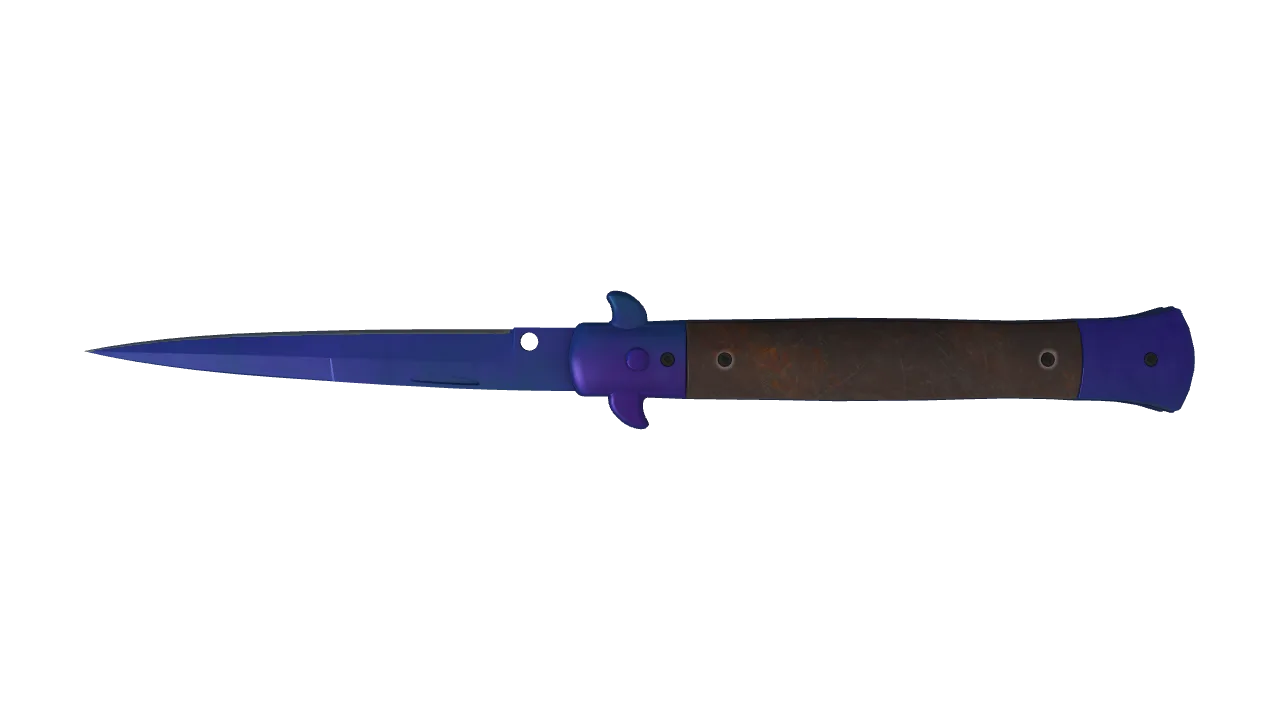 Stiletto Knife | Doppler (Sapphire) seed #692, back