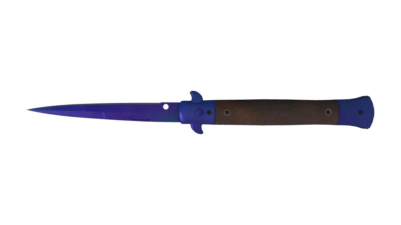 Stiletto Knife | Doppler (Sapphire) seed #703, back