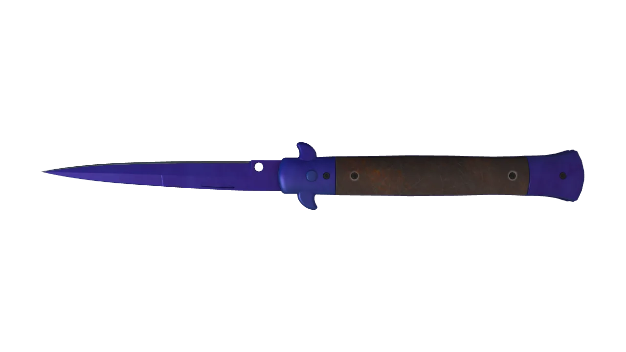 Stiletto Knife | Doppler (Sapphire) seed #704, back