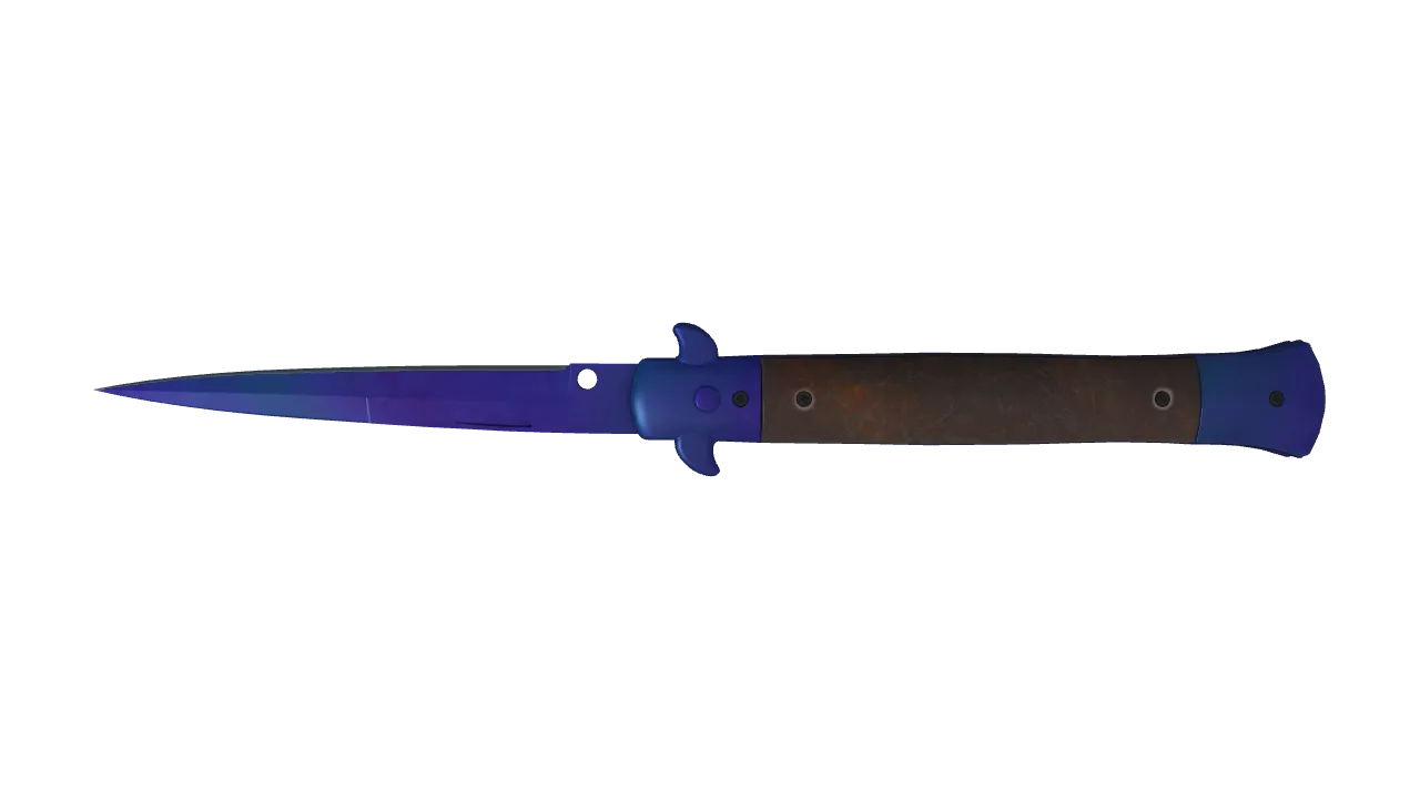 Stiletto Knife | Doppler (Sapphire) seed #717, back