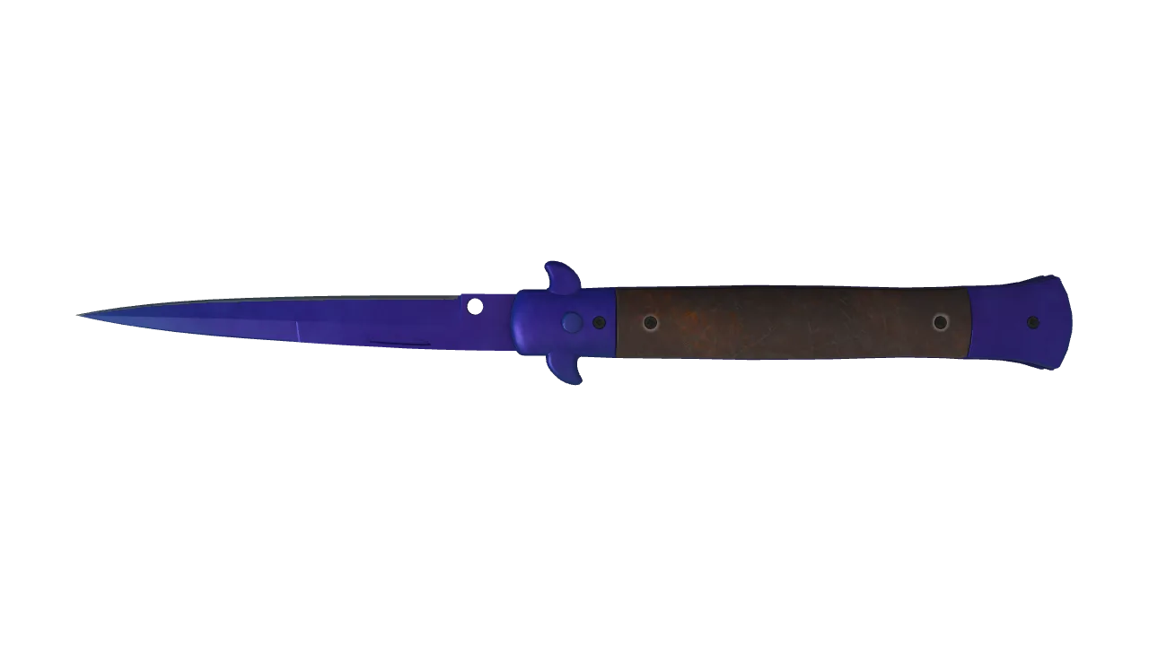 Stiletto Knife | Doppler (Sapphire) seed #724, back