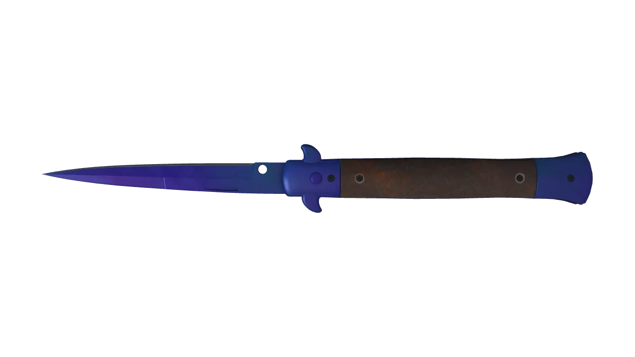 Stiletto Knife | Doppler (Sapphire) seed #725, back