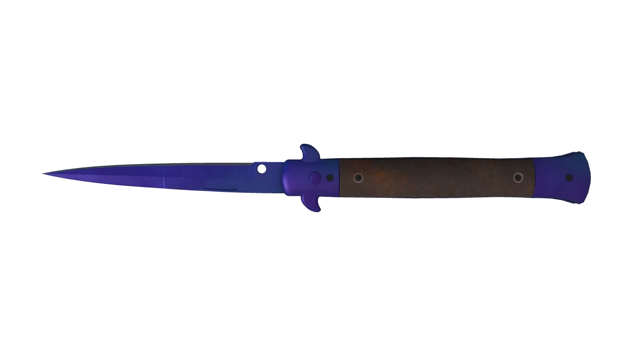 Stiletto Knife | Doppler (Sapphire) seed #75, back