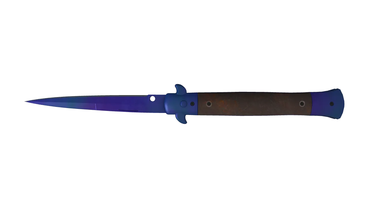 Stiletto Knife | Doppler (Sapphire) seed #767, back