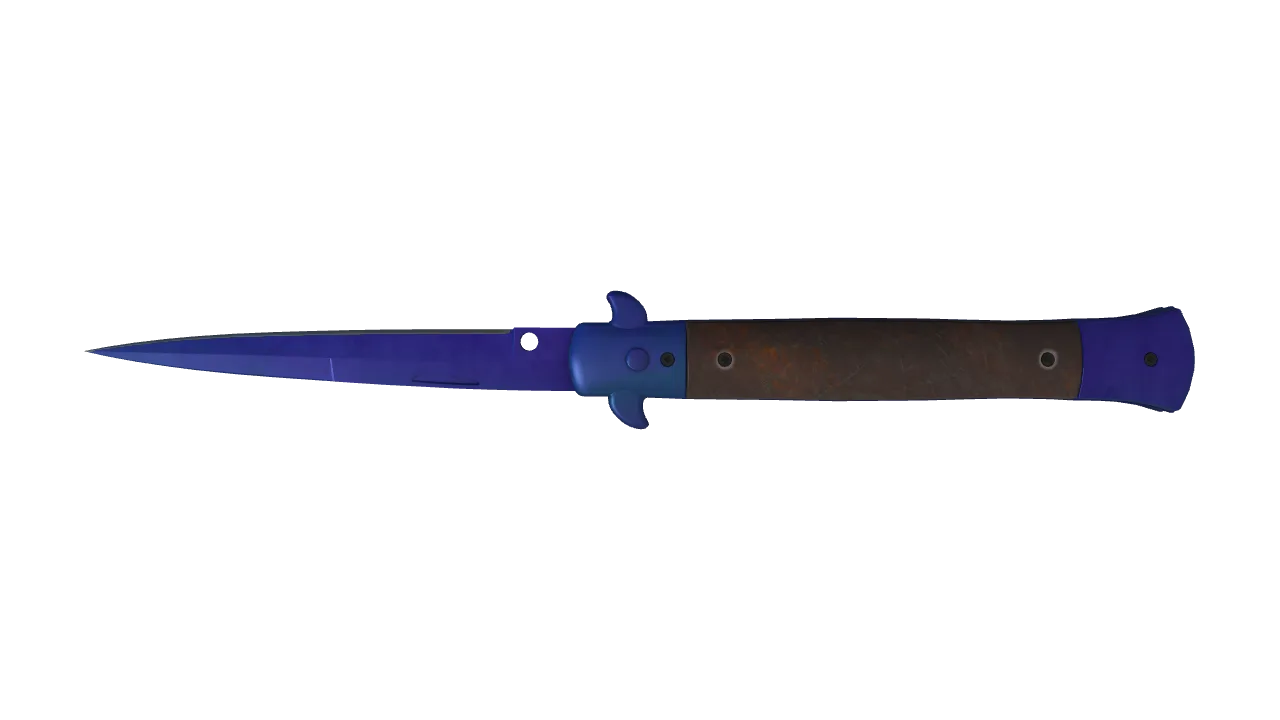 Stiletto Knife | Doppler (Sapphire) seed #779, back