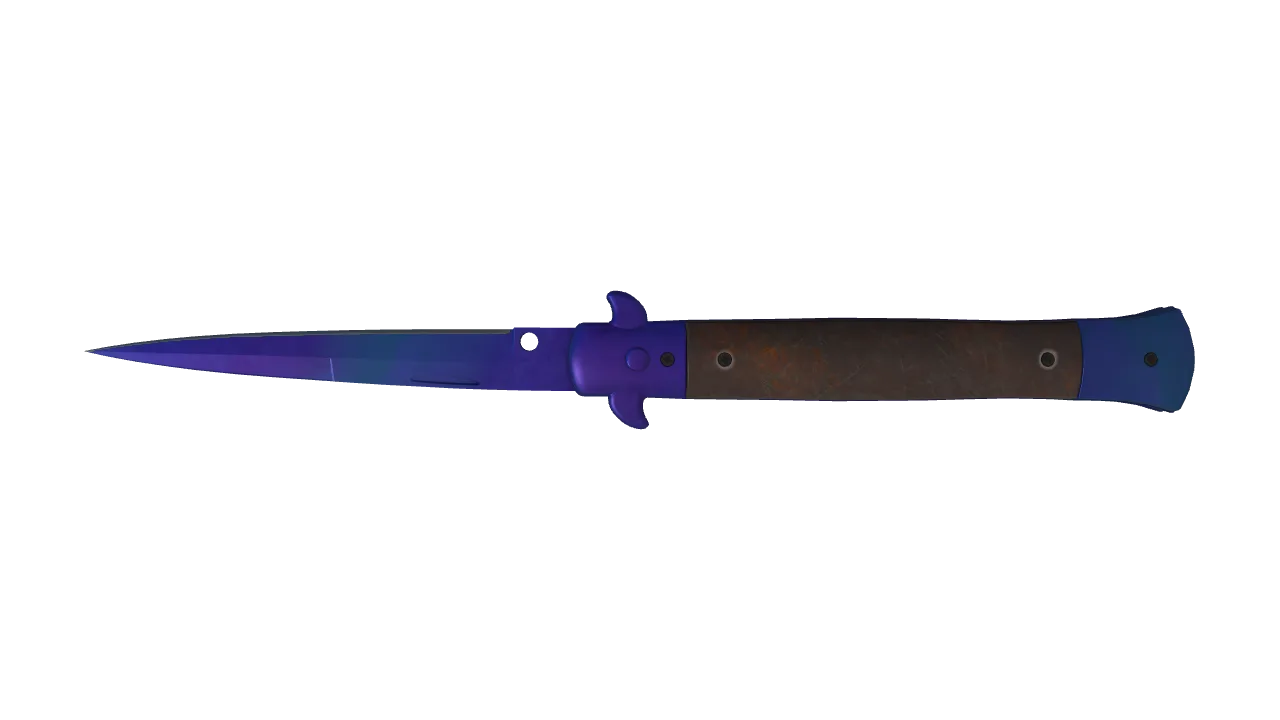 Stiletto Knife | Doppler (Sapphire) seed #782, back