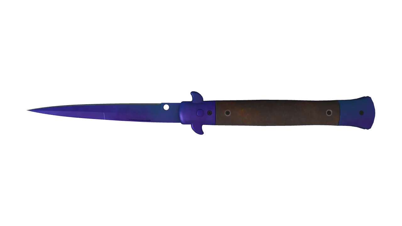 Stiletto Knife | Doppler (Sapphire) seed #786, back