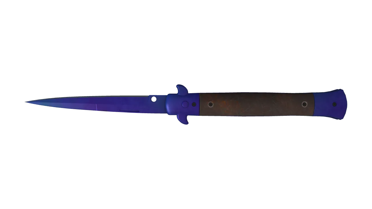 Stiletto Knife | Doppler (Sapphire) seed #810, back